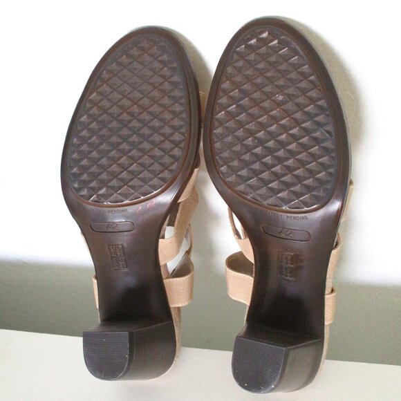 Aerosoles A2 Heelrest Grand Canyon Womens Tan Elastic Open Toe Heel - Size 8.5M - Picture 10 of 10